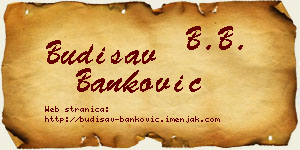 Budisav Banković vizit kartica